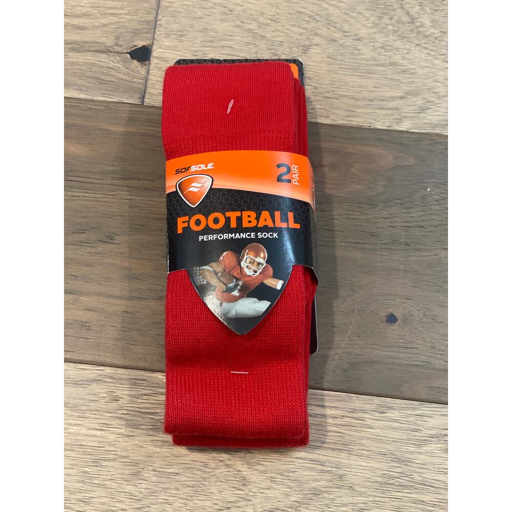 Men’s Performance Football Socks – Red – Size Large (NWT)